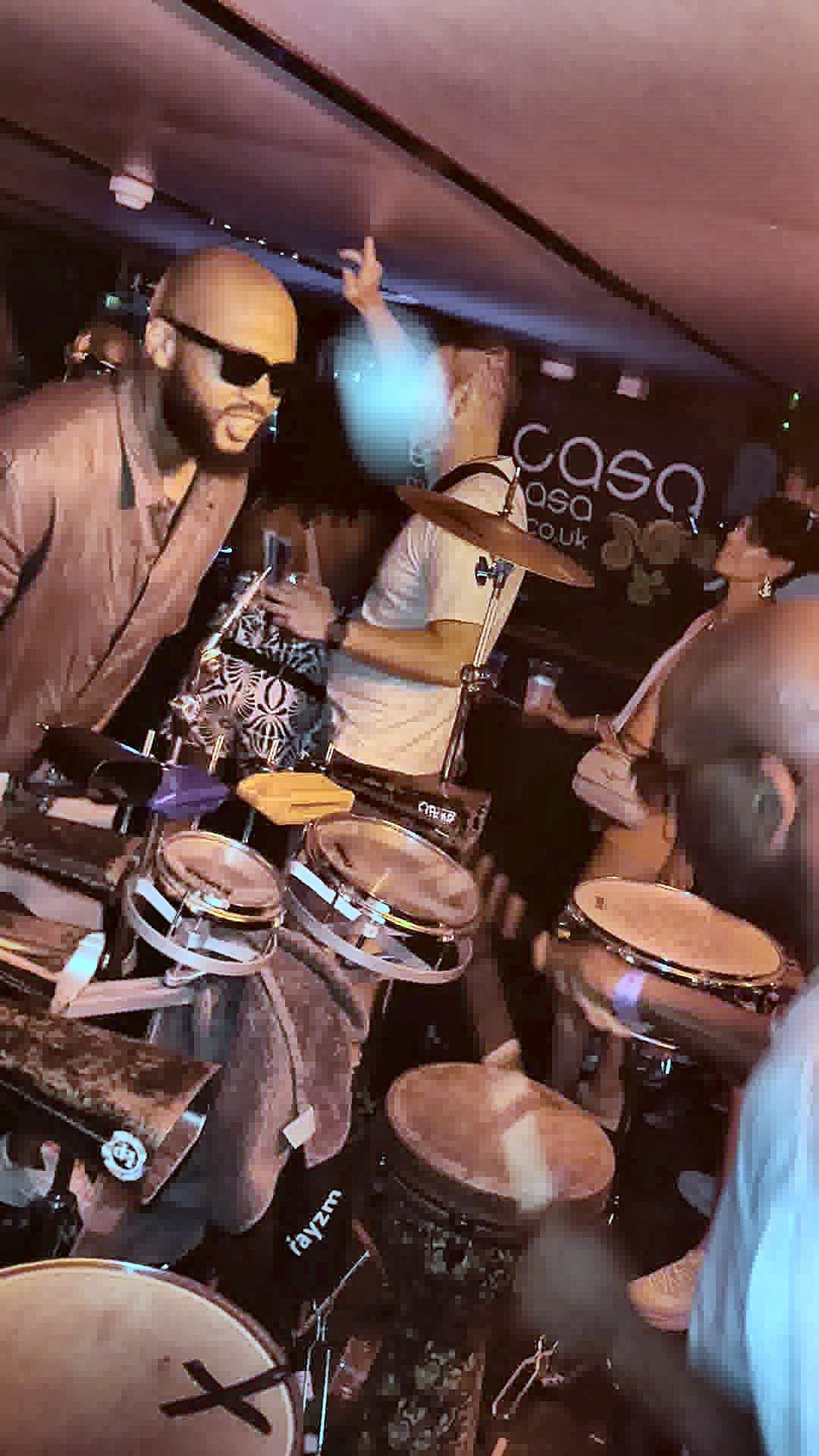 BongoFlex percussionist performing at a summer party